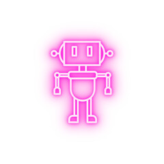 Robot neon icon