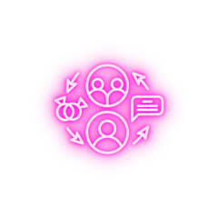 Marriage neon icon
