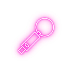 Emergencies whistle neon icon