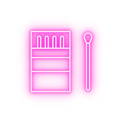 Emergencies match neon icon