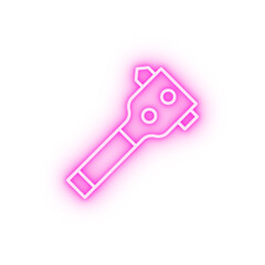 Emergencies glass hammer neon icon