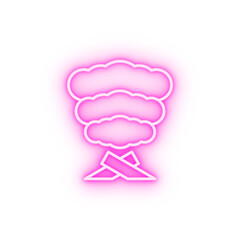 Emergencies sos neon icon