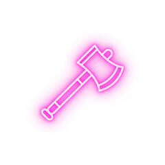 Emergencies axe neon icon
