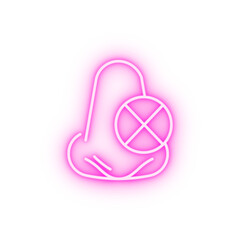 nose disease medical neon icon