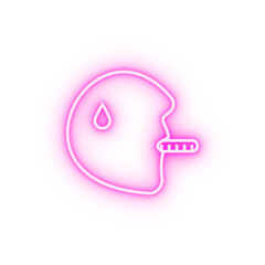 fever disease medical neon icon