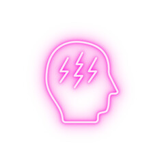 headache disease medical neon icon