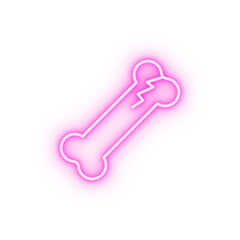 broken bone disease medical neon icon