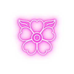 flower day of the dead neon icon
