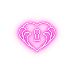 day of the dead locked neon icon