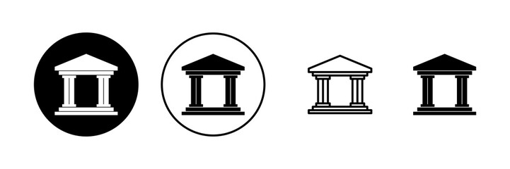 Fototapeta premium Bank icon vector. Bank sign and symbol, museum, university