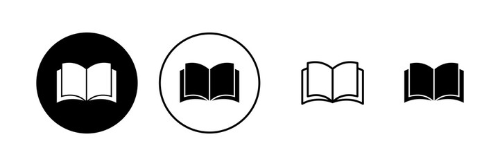 Book icon vector. open book sign and symbol. ebook icon