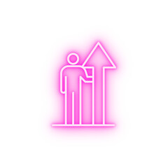 arrow up neon icon