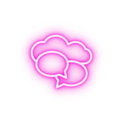 Fototapeta premium Cloud chart neon icon