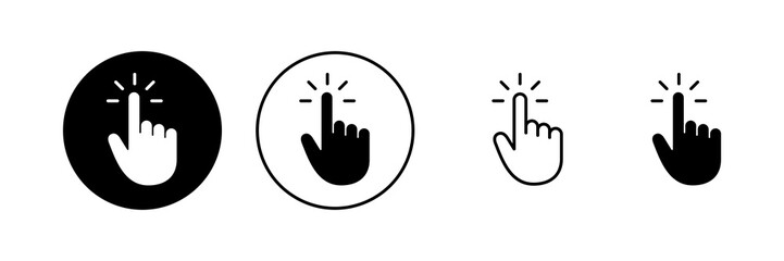 Hand cursor icon vector. cursor sign and symbol. hand cursor icon clik
