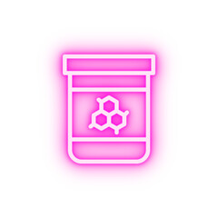 Bank  molecule neon icon