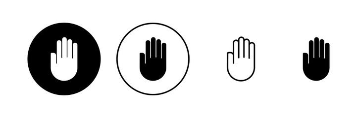 Hand icon vector. hand sign and symbol. palm