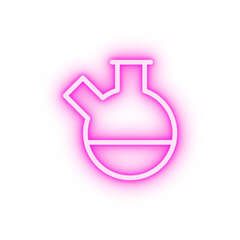 Flask  chemistry neon icon