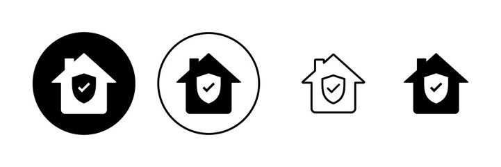 home insurance icon vector. home protection sign and symbol
