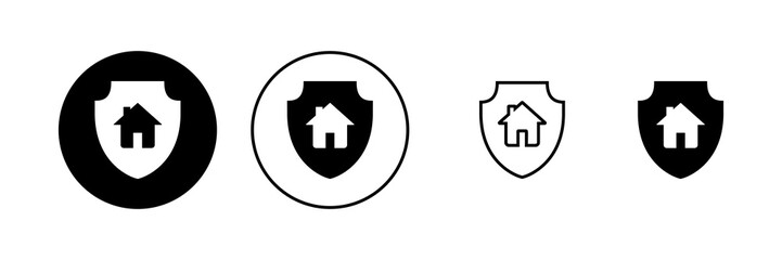 house insurance icon vector. house protection sign and symbol