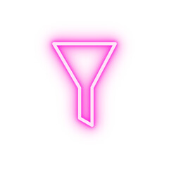 Filter  funnel neon icon