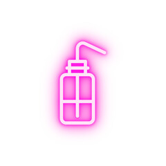 Flask  chemistry neon icon