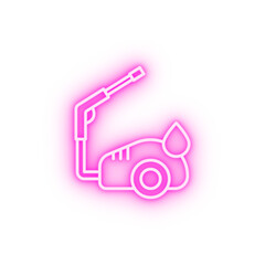 Vacuum cleaner carwash neon icon