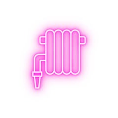 Hose carwash neon icon