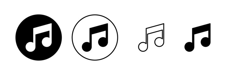 Music icon vector. note music sign and symbol