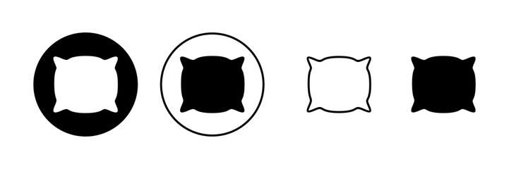 Pillow icon vector. Pillow sign and symbol. Comfortable fluffy pillow