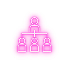 organization structure line neon icon