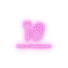 wrench settings neon icon