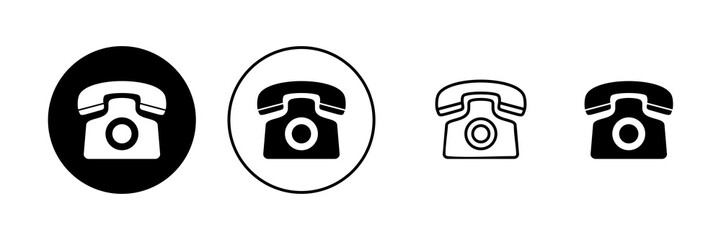 Telephone icon vector. phone sign and symbol