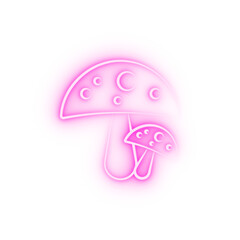 Mushroom Nature neon icon