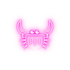 Crustacean sea animal neon icon