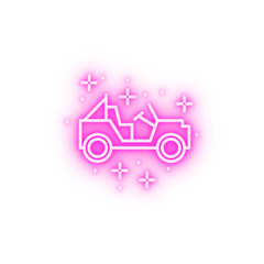 Jeep transport neon icon