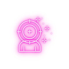 Target human neon icon