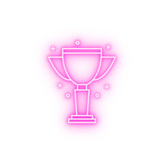 Award cup champion neon icon