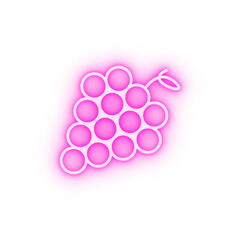 grapes neon icon
