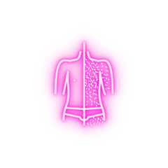 Obraz na płótnie Canvas Man body laser epilation neon icon