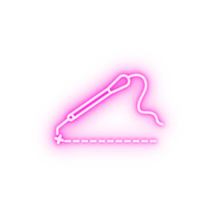 Laser plastic surgery neon icon