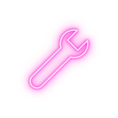wrench neon icon