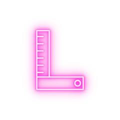 ruler neon icon