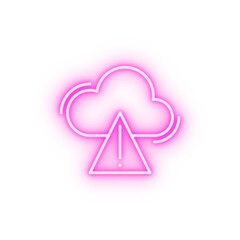 Cloud stop networking neon icon