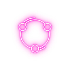 Fototapeta premium Share networking neon icon