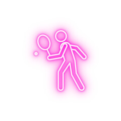 tennis sign neon icon