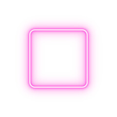 square rounded sign neon icon
