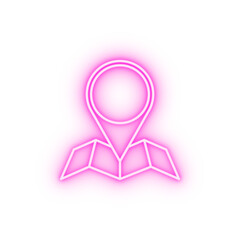 pin map sign neon icon
