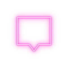 square pin sign neon icon