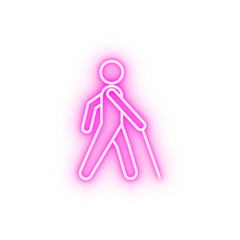low vision access sign neon icon