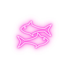 aquarium sign neon icon